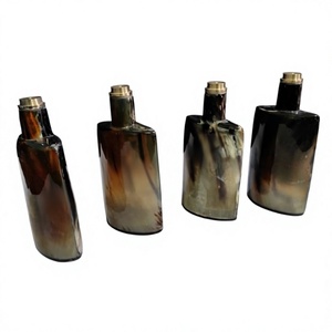 B.S INTERNATIONAL Viking Drinking <b>Bottle</b> Made Natural Horn Eco-Friendly Boiling Water Safe Dishwasher Safe <b>Cork</b> Cap Car Use - Product Image 4
