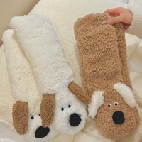 Chaussettes d'hiver extra-épaisses à imprimé dessin animé, longues jusqu'au genou, pour regarder des séries en toute tranquillité, chauffe-pieds ultimes pour femmes, doublure en peluche, confortables et épaisses