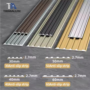<span class=keywords><strong>Bande</strong></span> antidérapante en aluminium auto-adhésive d'une seule pièce pour la protection de rampe d'étape de marbre de carreau d'escalier - Product Image 1
