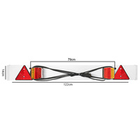 Luces Traseras LED ABS Impermeables IP67 con Certificación EMark, Luz Trasera de Remolque de Alta Intensidad de 12V con Reflector Triangular y Cable de 7.5cm