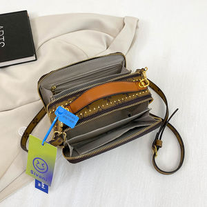 Bolso de Mano Cuadrado Pequeño de Estilo Chino Artístico para Mujer, Bordado a Mano, Forro de Poliéster, Cierre de Cremallera, Moderno - Product Image 2