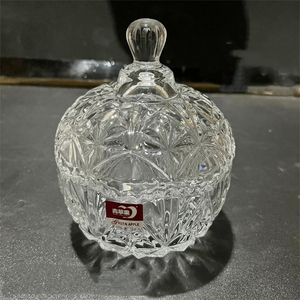 En gros Usine Personnalisée Home Verrerie De Stockage Avec Couvercle À La Main Transparent Décor de Cuisine Pots De Bonbons En Verre