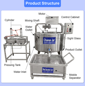 Presse à <span class=keywords><strong>fromage</strong></span> Queso Cheese Prensa pour la fabrication de mozzarella, machine à <span class=keywords><strong>fromage</strong></span> à petite échelle, presse à <span class=keywords><strong>fromage</strong></span>, cuve à <span class=keywords><strong>fromage</strong></span> 50 litres 300 litres - Product Image 6