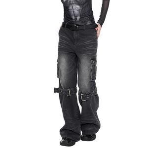 Pantalones Cargo Holgados de Estilo Hip Hop para Hombre, Estilo Y2K, con Múltiples Bolsillos, Desgastados, Vintage, al por Mayor - Product Image 5