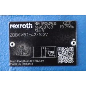 วาล์วควบคุมแรงดัน Rexroth รุ่น ZDB6VB2-42/100V 400 บาร์ 100 ลิตร/นาที แบบสองทาง ผลิตในโรมาเนีย - Product Image 1