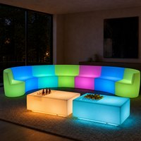 Seau à glace lumineux LED d'extérieur, étanche, anti-UV, anti-jaunissement, pour bar à café, table de patio, en PE recyclable