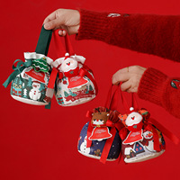Boîte cadeau pomme Yuglow pour la veille de Noël, sac de bonbons Père Noël, emballage cadeau de Noël
