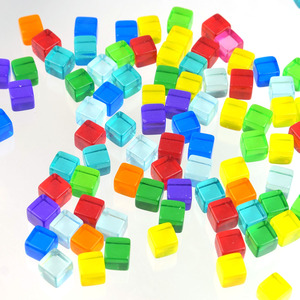 Bloques de Conteo de Plástico, Cubos Pequeños de Acrílico, Juego de <span class=keywords><strong>Dados</strong></span> para Historias, para Juegos Educativos y Recuerdos de Fiesta - Product Image 1