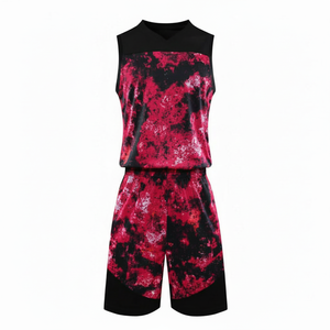 เครื่องแบบบาสเก็ตบอลของผู้ชายชุดบาสเก็ตบอลเครื่องแบบ100% โพลีเอสเตอร์ออกแบบได้ตามต้องการ - Product Image 1