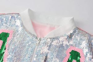 Sorority Sequin Bomber Jacket Grande para AKA Spangly Mujer - Product Image 6
