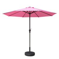 Parasol de patio imprimé sur mesure avec manivelle, mât central droit, parasol de plage pour publicité extérieure et camping