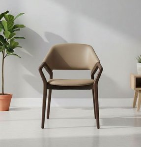 HLN001 Chaise de <span class=keywords><strong>salle</strong></span> <span class=keywords><strong>à</strong></span> <span class=keywords><strong>manger</strong></span> moderne et simple en noyer, chaise en bois massif avec <span class=keywords><strong>accoudoirs</strong></span> pour restaurant et bar - Product Image 1