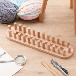 Wooden Blanket Knitting Machine Multi Functional Yarn Winding Frame Solid Wood Scarf Knitting Tool <b>Desktop</b> Diy Crafting - Product Image 1