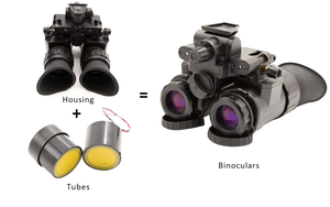 Jumelles thermiques tactiques à fusion thermique avec détecteur thermique haute performance, vision nocturne à phosphore blanc, lunettes de fusion thermique - Product Image 4