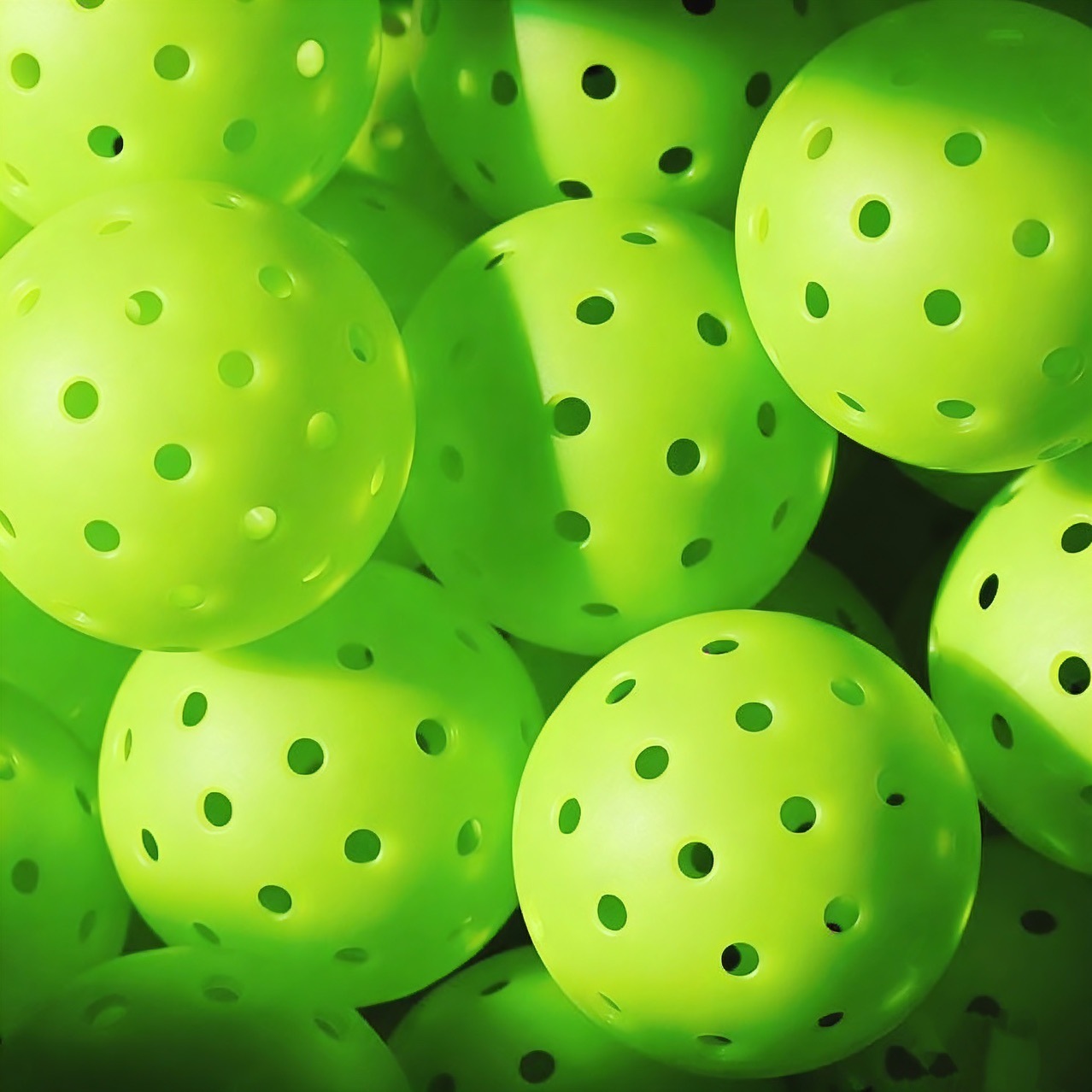 Hot Sale Wholesale PE 48 Holes High Elasticity Durable LT Pickleballs Latest Rotational Molding Rebound Competition Pickleball