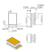 Module Peltier miniature TEM1-01201 1.5*2.5*0.8mm TEC pour le refroidissement laser médical ou la gestion thermique de l'émetteur-récepteur optique