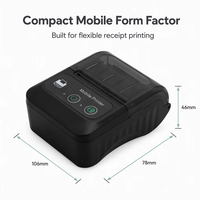 Printer Barcode Thermal Mini 58mm Portabel dengan Baterai Isi Ulang Mesin Pencetak Tagihan Nirkabel Bluetooth untuk Ponsel