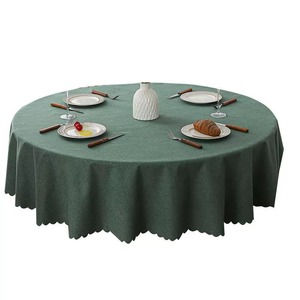 2025 Trending Polyester Round Custom Party Wedding Waterproof Oil-proof Tablecover With TPU Coated <strong>Table</strong> Cloths For Events - Product Image 5