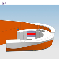 Comptoir d'accueil moderne personnalisable pour club de golf avec éclairage LED, surface solide en Corian, forme de bateau, pour clinique dentaire, banque