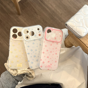 Funda de Teléfono Coreana de Doble Capa con Diseño de Estrellas y Pantalla Completa en Color Crema para iPhone 17 Pro Max 16 15 14 para Chicas - Product Image 4