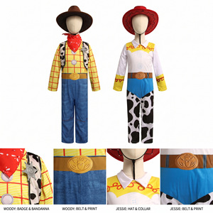 Costume Woody de Toy Story pour enfants, tenue de cosplay pour fête d'Halloween, vêtements de performance pour garçons, printemps 2023 - Product Image 1
