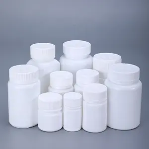 제조사 제약 HDPE 10ml-300ml 원형 플라스틱 캡슐 알약 병 (CRC 캡 포함)