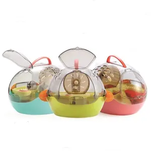 730 Double Compartment Design Transparent Cover Plastic Small Animals Oval Spaceship Hamster Cage