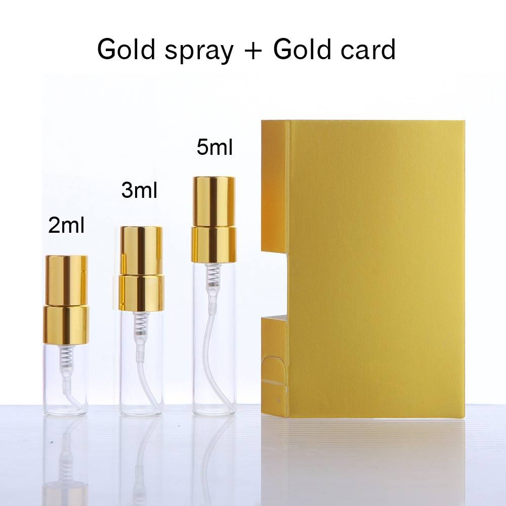 With gold sprayer + gold paper card