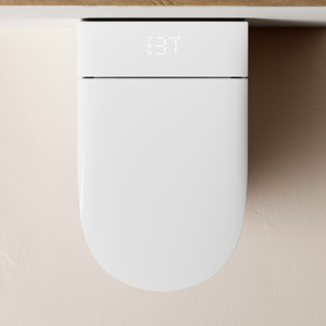 Nhà vệ sinh treo tường thông minh với ghế nóng P-trap thoát nước bọt lá chắn điều khiển từ xa điều chỉnh áp lực nước thiết kế tiết kiệm không gian - Product Image 4