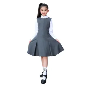 幼稚園と小学生の制服のための高品質の子供服学校ピナフォア制服