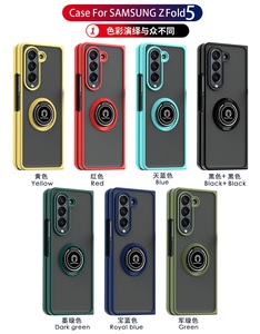 Coque de protection pour <span class=keywords><strong>Samsung</strong></span> Galaxy <span class=keywords><strong>Z</strong></span> <span class=keywords><strong>Fold</strong></span> 7 6 5 / <span class=keywords><strong>Z</strong></span> <span class=keywords><strong>Fold</strong></span> 4 3 Ring Magnetic Holder Stand Antichoc Cover - Product Image 6