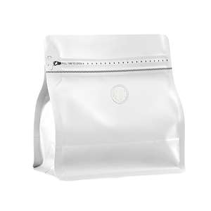 Sac de café biodégradable personnalisé sac d'emballage de café sac de café kraft à fond plat avec valve - Product Image 6