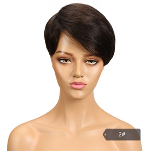 Peluca de corte Pixie, cabello humano, cierre de encaje sin pegamento, cabello humano precortado, pelucas cortas de Pixie prearrancadas con pelucas de cabello de bebé para <span class=keywords><strong>mujer</strong></span> - Product Image 4