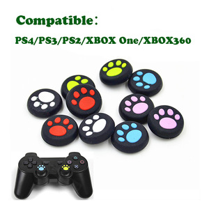 Capuchons de joystick en silicone en forme de patte de chat pour manettes <span class=keywords><strong>PS4</strong></span>, Xbox One, Switch Pro, accessoires de <span class=keywords><strong>manette</strong></span> de jeu anti-poussière - Product Image 2