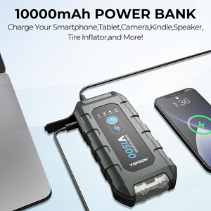TOPDON CA AU USA EU UK Stock V1500 12V 1500A 10000mAh Batterie de démarrage d'urgence multifonctionnelle Power Bank pour voiture - Product Image 4