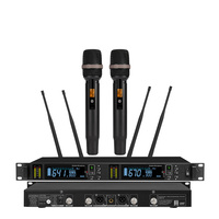 Microphone sans fil doré de bonne qualité P840A TURE DIVERSITY 640-690MHz à double canal UHF Xlr
