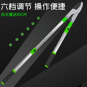 Sécateur télescopique robuste avec lame en acier inoxydable, diamètre de coupe 20-30 mm, structure papillon verte - Product Image 5