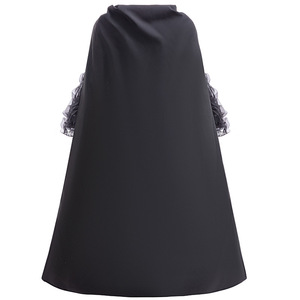 Ensemble de costumes de sorcière d'Halloween enfants fille robe noire pour la fête Costume de scène de vampire - Product Image 4