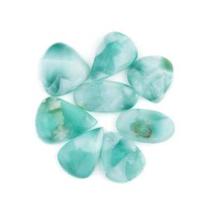 Cabujones de hemimorfita azul GEMKORA de 25-35 mm, formas mixtas, piedras preciosas naturales pulidas para la fabricación de joyas - Product Image 1