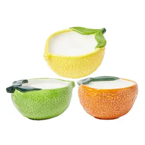 Kustom Keramik Buah Jar Porselen Strawberry Oriel Orange Nectarine Lime Cergamot Citron Lemon Anggur Kapal Lilin Beraroma