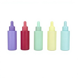 Wholesale Custom Logo Matte Pastel <b>Glass</b> Dropper <b>Bottles</b>, <b>Empty</b> Serum Essential Oil <b>Glass</b> <b>Bottles</b> with Matching Color Dropper Ca - Product Image 2