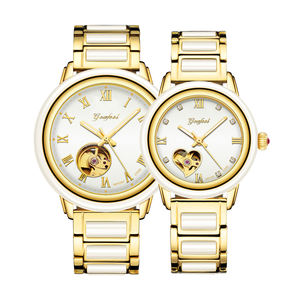 Montres mécaniques de luxe de haute qualité pour couple, design noble, jade blanc naturel, montre automatique - Product Image 2