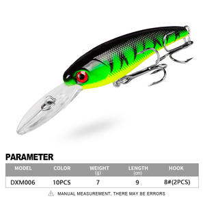 Isca Crankbait Wobbler de Alto Desempenho 9cm 7.28g com Anzóis Triplos para Pesca de Zander, Truta, Robalo e Lúcio em Lagos, Flutuante, Plástico Rígido - Product Image 3