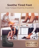 Masseur de pieds avec compression d'air et chaleur, masseur portable sans fil pour chevilles et mollets, bottes de compression légères