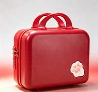 Vente en gros de trousse de maquillage personnalisée de 14 pouces, boîte de rangement cosmétique portable, organiseur de voyage avec fermeture éclair