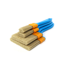 Kit de pinceaux et bac à peinture pour murs intérieurs, qualité industrielle et bricolage, manche court, poils en plastique et bois, pour polissage et teinture, OEM/ODM Chine
