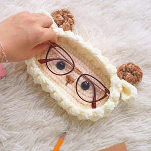 Kit <span class=keywords><strong>de</strong></span> Matériaux DIY pour Tissage au Crochet en Coton Fait Main avec Boîte <span class=keywords><strong>de</strong></span> <span class=keywords><strong>Rangement</strong></span> Lapin Ours Lunettes – Artisanat Textile et Tissu - Product Image 5