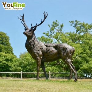Tượng hươu bằng đồng cỡ thật trang trí sân vườn ngoài trời - Product Image 2