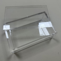 Boîte de rangement transparente en acrylique pour 160 tuiles de mahjong, ensemble d'échecs internationaux en plastique pour enfants, horloges à affichage clair