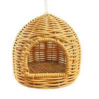 Nid d'oiseau suspendu en forme de yourte mongole, tissé à la main, toutes saisons, pour cages à oiseaux, livraison directe disponible